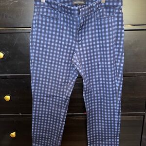 Banana Republic Blue Checkered Pants